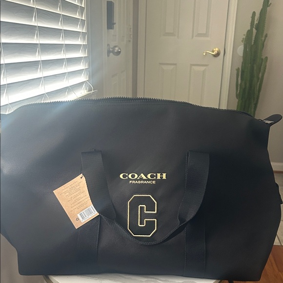 Coach Black Duffel Bag with Gold Accents - Picture 1 of 8